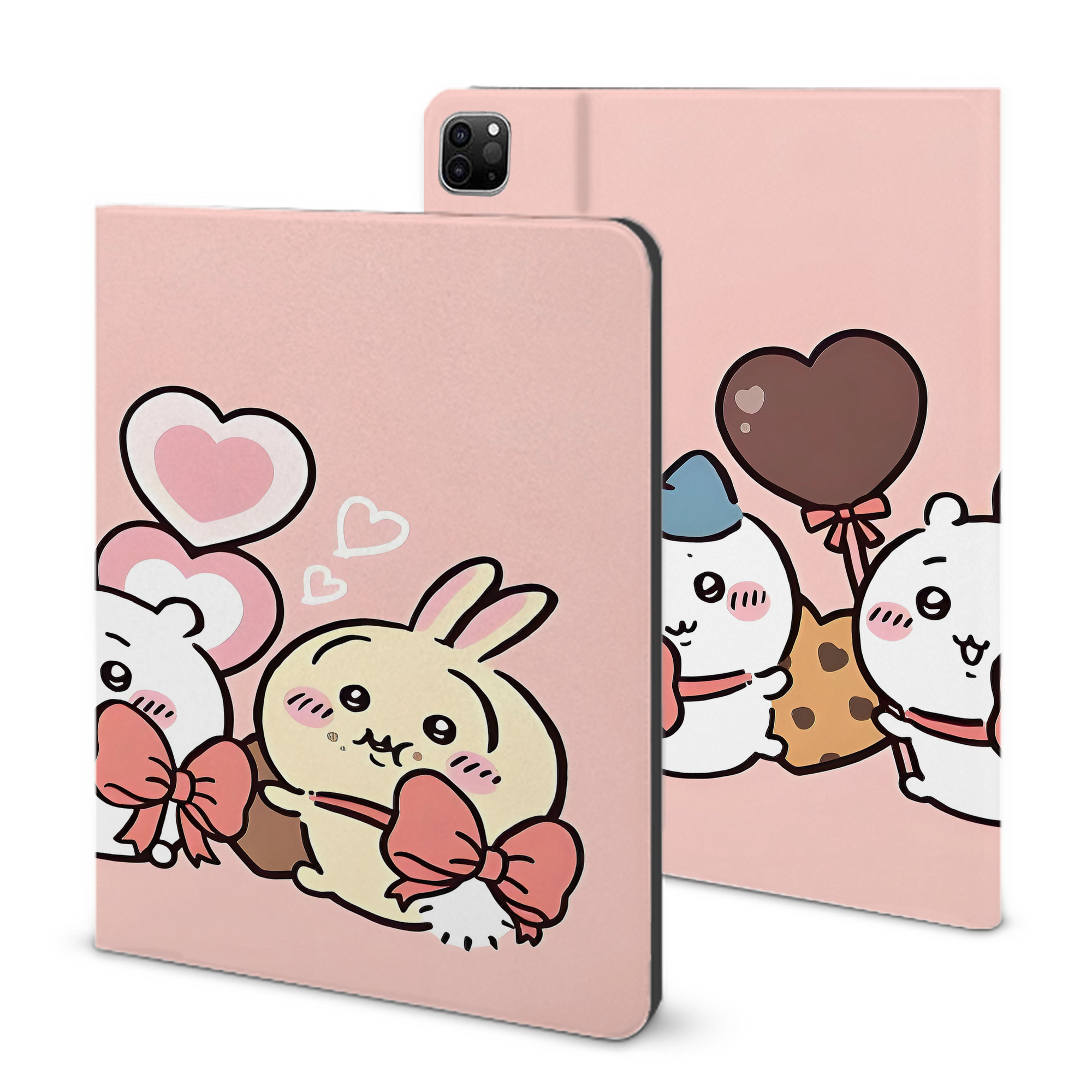 （画像用） ちいかわ Chii-kawa IPad ケース ブック型 PUレザー TPU 耐衝撃 軽量 薄型 ペン収納なし 全面保護 IPad 各モデル対応